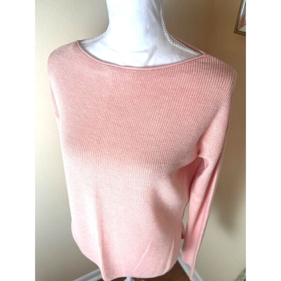 NWT GAP Womens Pink Pull Over Knit Sweater Oversize Cozy Preppy Classic Coastal - Picture 3 of 16